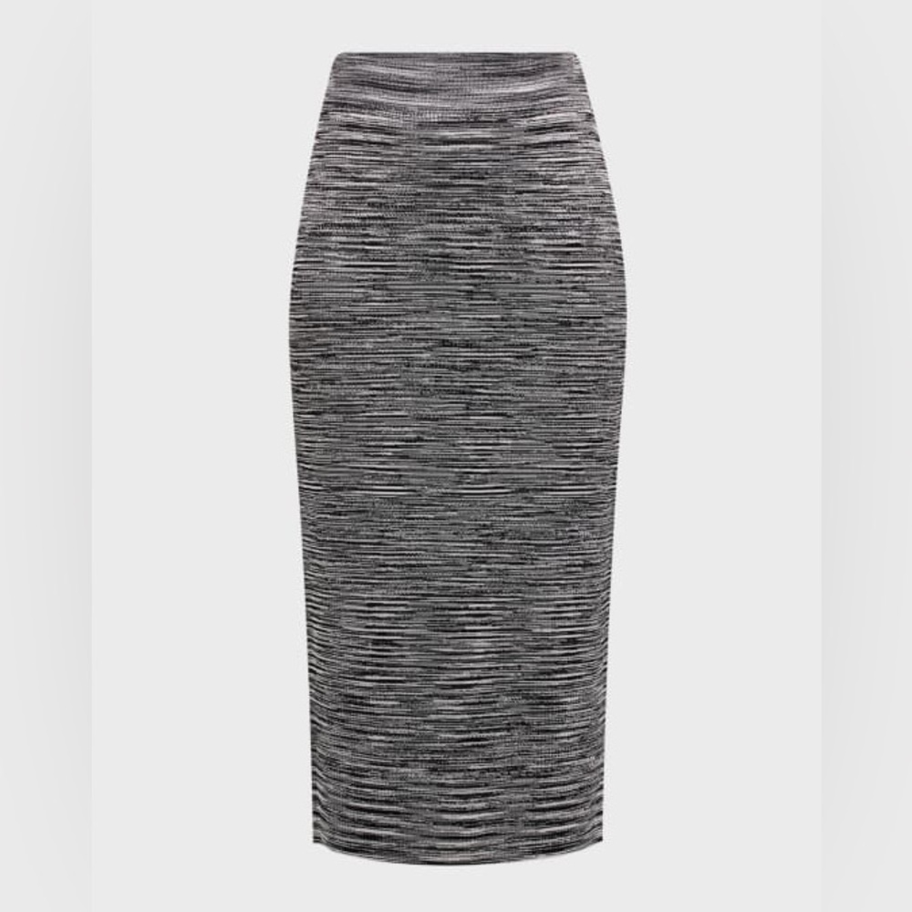Ramy Brook Textured Black Midi Skirt